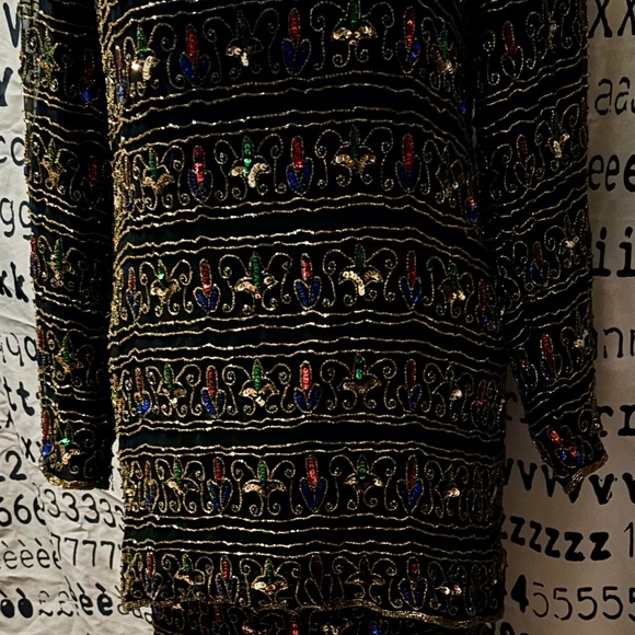 Vintage Beaded 2 Piece Skirt set - Picture 1 of 12